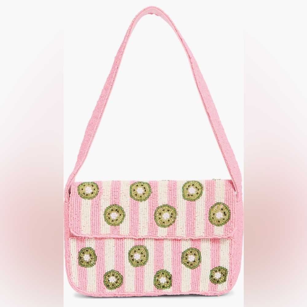 NWT Collection XIIX
Kiwi Stripe Beaded Baguette Shoulder Bag
